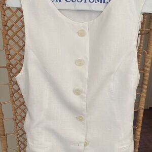Dissh white vest top